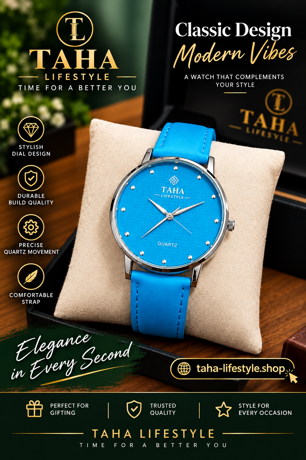 ⌚ Luxury Quartz Watch – Taha Lifestyle