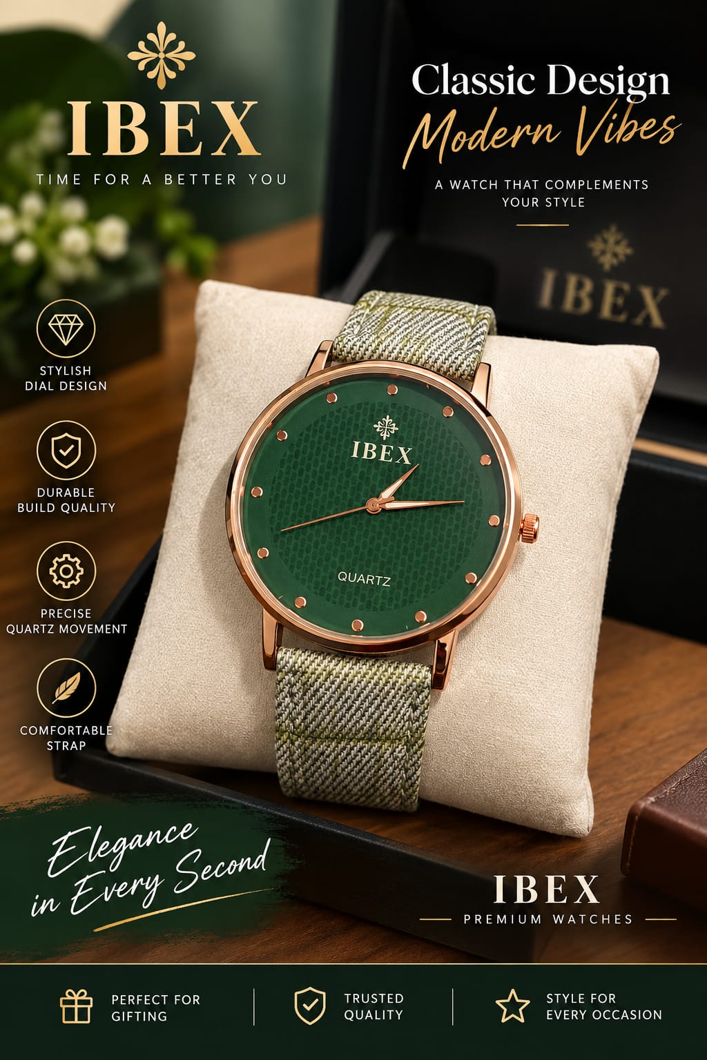 ⌚ Luxury Quartz Watch – Taha Lifestyle